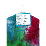 Hand Dyed Tie Dye Tee Cotton Jersey Shirt Adult Plus 4XL Multicolor Watercolors