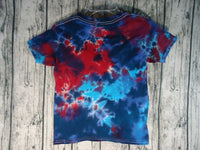 Handmade Tie Dye Batik Cotton Short Sleeve T- Shirt Kid XS Butterfly Patriotic