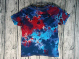 Handmade Tie Dye Batik Cotton Short Sleeve T- Shirt Kid XS Butterfly Patriotic