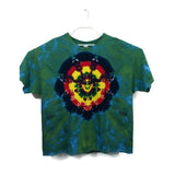 Hand Dyed Tie Dye Tee Cotton Shirt Adult Plus 3XL Lotus Mandala Red Yellow Green