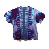 Hand Dyed Tie Dye Tee Cotton Jersey Shirt Adult Plus 2XL Mandala Silver Purple