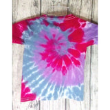 Handmade Tie Dye Short Sleeve Tee Kids 3T Spiral Swirl  Pink Purple Blue