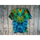 Handmade Tie Dye Short Sleeve Tee Youth XL Heart Flame Rainbow Soul on Fire