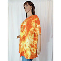 Tie Dye Batik Handmade T-Shirt XL Halloween Spooky Smile Happy Jack Face