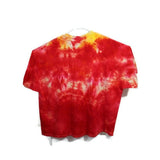 Hand Dyed Tie Dye Tee Cotton Jersey  Shirt Plus 5XL Heart Yellow Orange