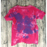 Handmade Batik Tie Dye Short Sleeve Cotton T-Shirt Kids 5T Pink Purple Flowers