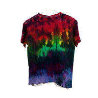 Hand Dyed Batik Tie Dye Tee Cotton Jersey Shirt Kids M Rainbow Counting Unicorns