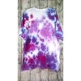 Handmade Tie Dye Batik Cotton Short Sleeve Tee Shirt 2XL Purple Pink Butterfly