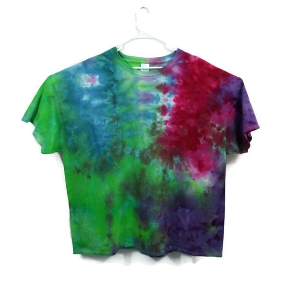 Hand Dyed Tie Dye Tee Cotton Jersey Shirt Adult Plus 4XL Multicolor Watercolors