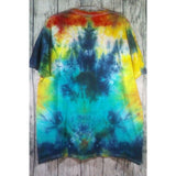 Handmade Tie Dye Short Sleeve XL Heart Rainbow Red Yellow Green Blue