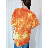 Tie Dye Batik Handmade T-Shirt XL Halloween Spooky Smile Happy Jack Face