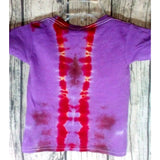 Handmade Tie Dye Short Sleeve Cotton T-Shirt Kids 3T Purple Dreamcatcher Mandala