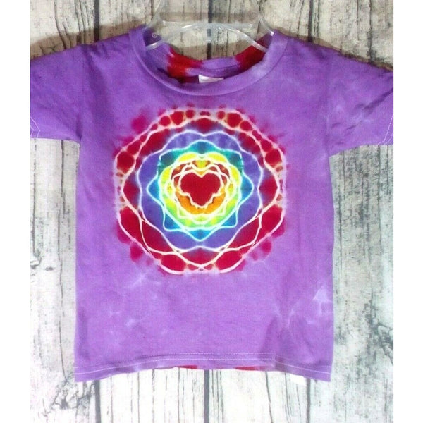 Handmade Tie Dye Batik Cotton Short Sleeve T- Shirt Kid 3T Purple Red –  TheGratefulHippie
