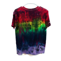 Hand Dyed Batik Tie Dye Tee Cotton Jersey Shirt Kids Large Horse Rainbow