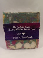 Peace 'N Love - 100% Olive Oil Castile - Handmade Cold Process Soap - Coconut Free - Nut Free - Herbal Patchouli -ish fragrance