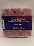 Razzle Dazzle - Vegan Confetti Cold Process Soap - RSPO Palm and Almond Oil - Raspberry Scented