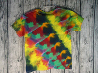 Handmade Tie Dye Cotton Short Sleeve Tee Shirt Kids XS Jelly Roll Yellow Orange