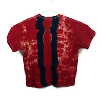 Hand Dyed Tie Dye Tee Cotton Jersey Shirt Adult Plus 2XL Guitar Red Blue