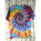 Handmade Tie Dye Short Sleeve Tee Shirt Youth XL Rainbow Spiral