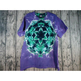 Handmade Tie Dye Short Sleeve Tee Shirt Adult Large Mandala Purple Green New