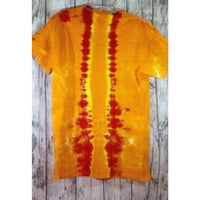 Handmade Tie Dye Short Sleeve Adult Medium Guitar T-Shirt Gold Red