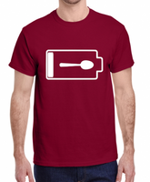 Twisted Tee - Spoon Battery Low - Social Battery - Chronic Fatigue Awareness  - Plus Sizes Adult 2XL-5XL - Made to Order