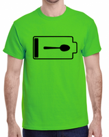 Twisted Tee - Spoon Battery Low - Social Battery - Chronic Fatigue Awareness  Adult S-XL - Made to Order