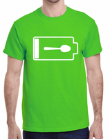 Twisted Tee - Spoon Battery Low - Social Battery - Chronic Fatigue Awareness  Adult S-XL - Made to Order