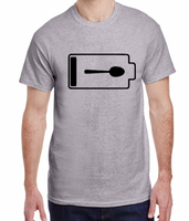 Twisted Tee - Spoon Battery Low - Social Battery - Chronic Fatigue Awareness  Adult S-XL - Made to Order