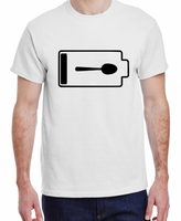 Twisted Tee - Spoon Battery Low - Social Battery - Chronic Fatigue Awareness  - Plus Sizes Adult 2XL-5XL - Made to Order