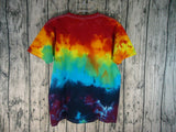 Handmade Tie Dye Batik Cotton Short Sleeve T- Shirt Kid XL Rainbow Fairy Moon