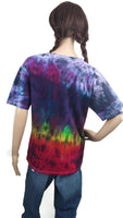 Handmade Tie Dye Batik Cotton Short Sleeve T- Shirt Kid XL Rainbow I Love Horses