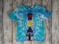 Tie Dye Handmade T-Shirt Unisex Short Sleeve Top Tee Shirt Choo Choo Youth 5T