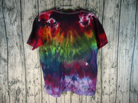 Handmade Tie Dye Batik Tee Youth XL Rainbow Prancing Unicorns New