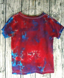 Handmade Tie Dye Short Sleeve Cotton T-Shirt Kids 5T Unicorn Batik Pink Blue